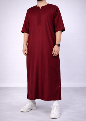 Marokkaanse “Heritage” Kandora Bordeaux van Qamis.nl